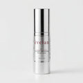 Silver skincare cream bottle with 'évelan' branding on a white background